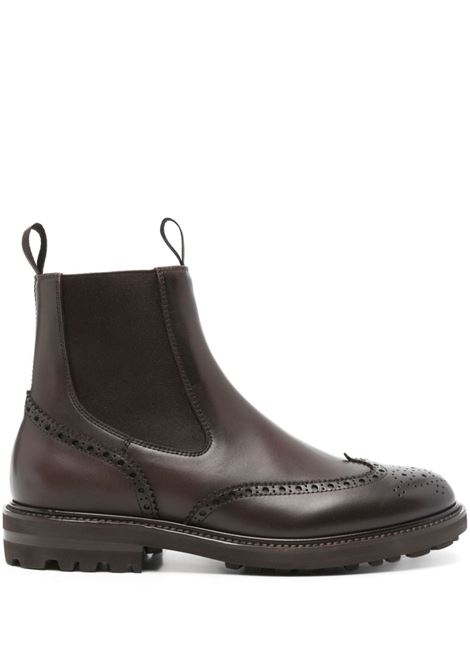 Brown perforating detailed boots Henderson Baracco - men HENDERSON BARACCO | 84501P0MRRN